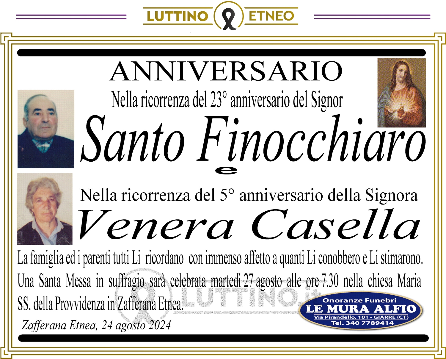 Venera Casella e Santo Finocchiaro 